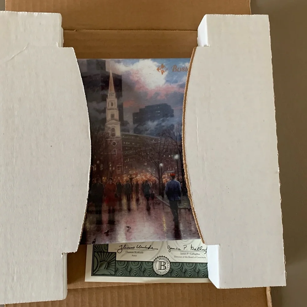 Boston (boston commons) by Thomas Kincaide Porcelain Plate (1994)